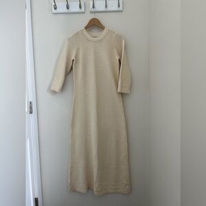 Zara Sweater Dress in beige.